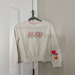Cat & Jack "LOVE" Cream Color Sweater